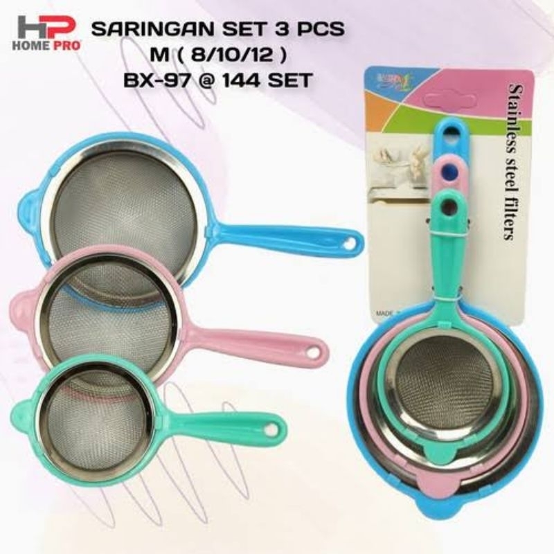 SARINGAN ISI 3 PCS HOME PRO / SARINGAN TEH / SARINGAN MINYAK / SARINGAN SERBAGUNA