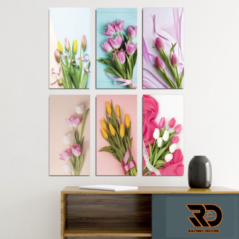 COD Wall decor Pajangan hiasan dinding ruang tamu bunga dekorasi kamar aesthetic Hiasan kamar tidur 