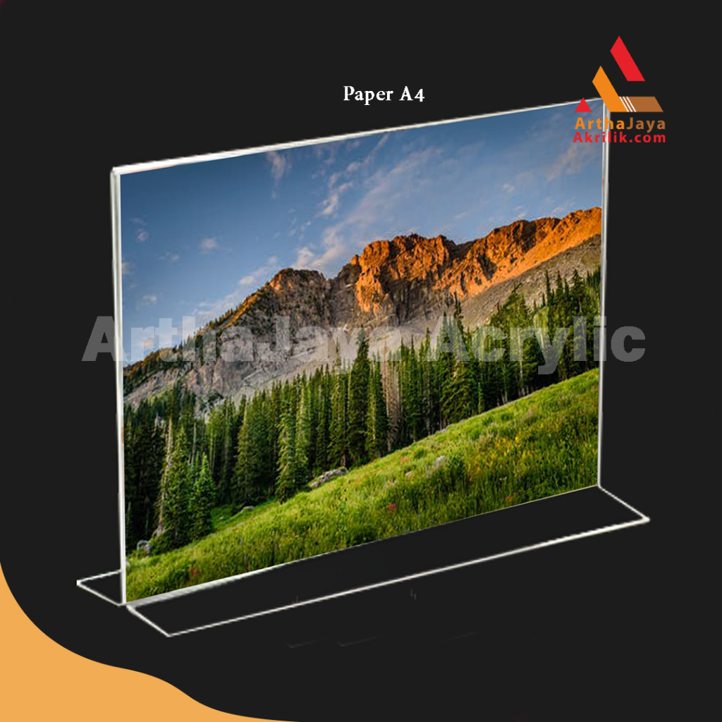 

Tentcard Acrylic / Tempat Brosur akrilik A4 Landscape