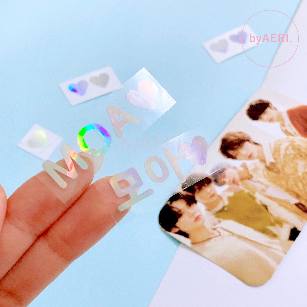 TXT MINI TULISAN STICKER SET (NAME+HANGUL) LIGHTSTICK DECO STICKER HOLOGRAM TOMORROW X TOGETHER