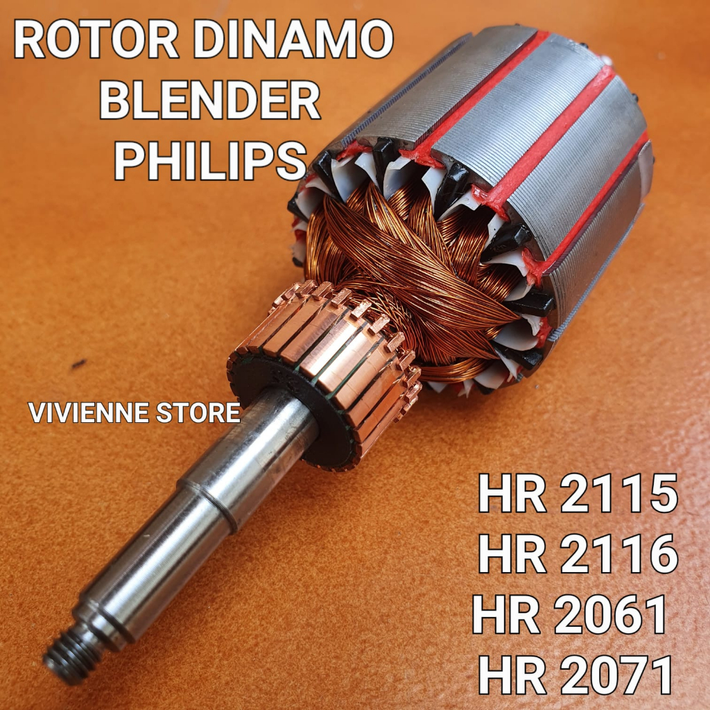 ANGKER / ROTOR DINAMO BLENDER PHILIPS HR 2115 2116 2061 2071 ORIGINAL