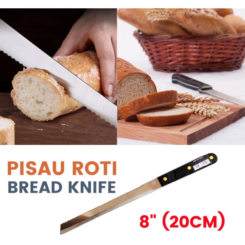 [DEASHOP] PISAU ROTI PANJANG 2 SISI (HALUS &amp; GERIGI) STAINLESS STEEL ANTI KARAT - DOUBLE SIDE BREAD KNIFE - ALAT PEMOTONG KUE CAKE TART BOLU PISAU DAPUR SERBAGUNA