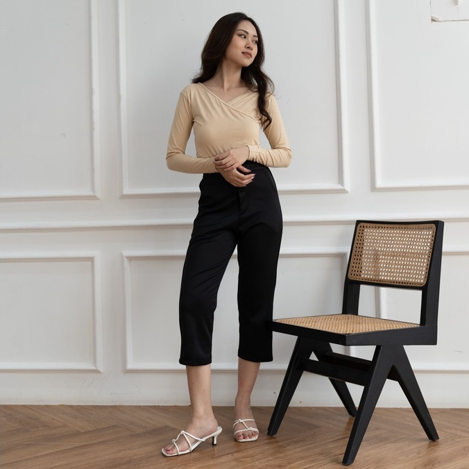 Gumi Overlay Top - Crop Top - Blouse Korean Wanita