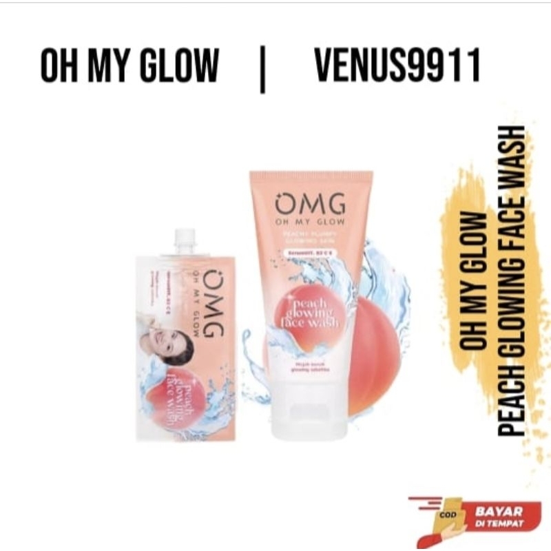 OMG Oh My Glow Peach Glowing Face Wash 50gr