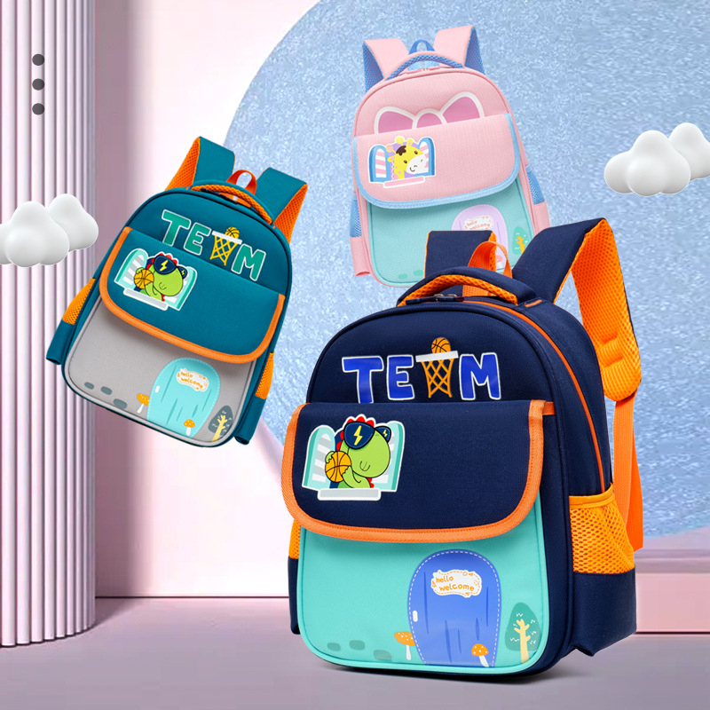 169 IMPORT Tas Sekolah Anak TK / PAUD Karakter Dino Jerapah Super Ringan Backpack Tas Ransel Anak