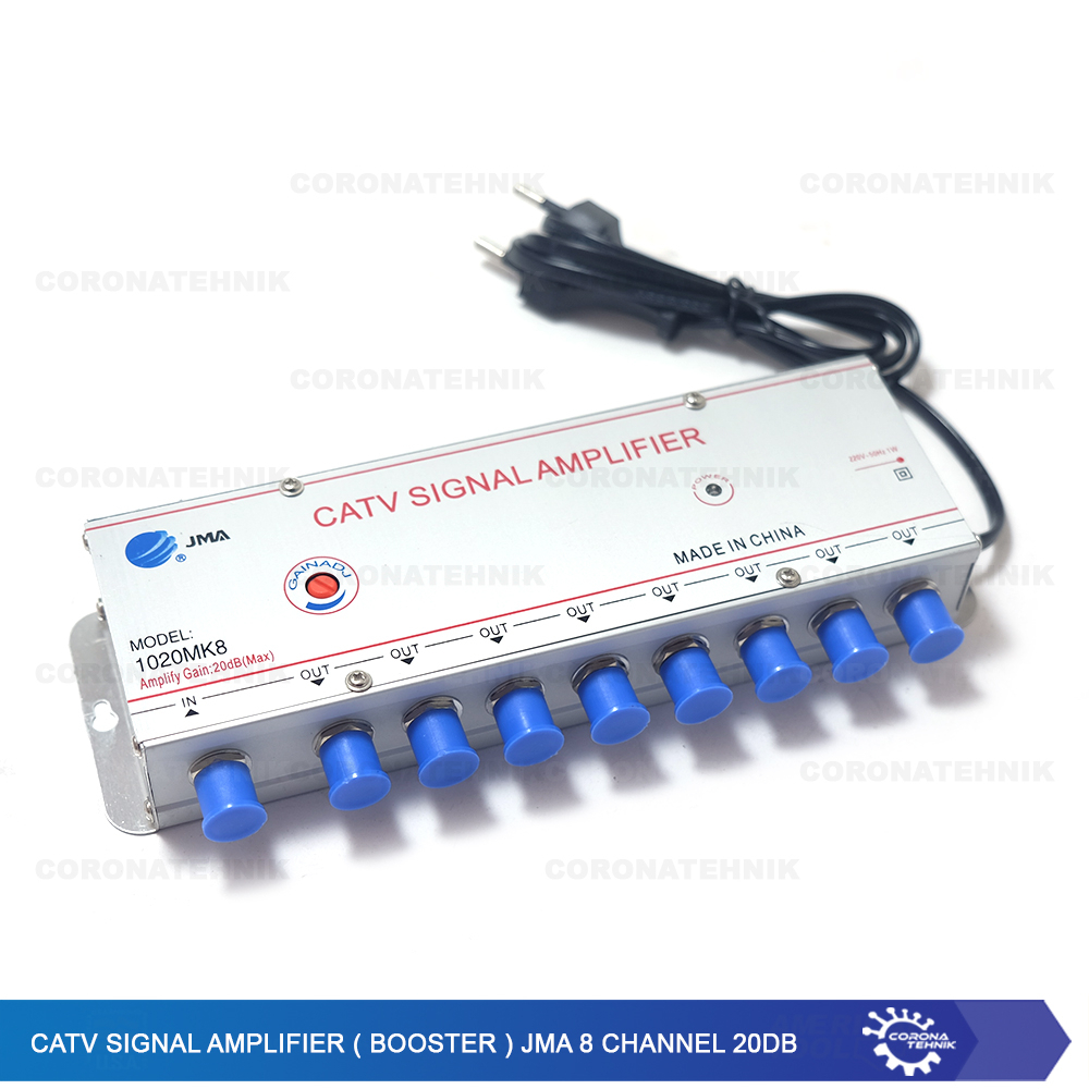 JMA 8 Channel 20dB CATV Signal Amplifier ( Booster )