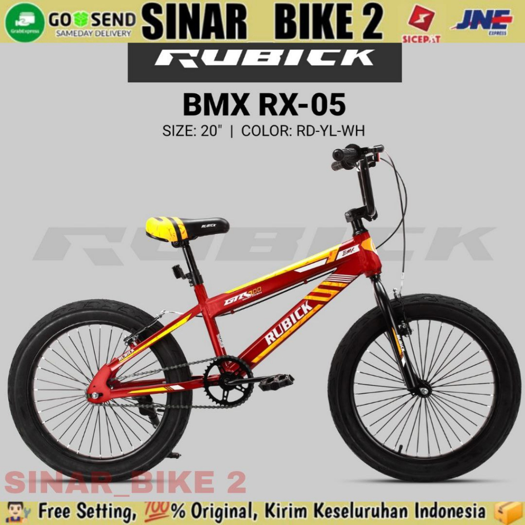 Sepeda Anak Laki BMX RUBICK RX 05 Ukuran 20 Inch Ban 3.0