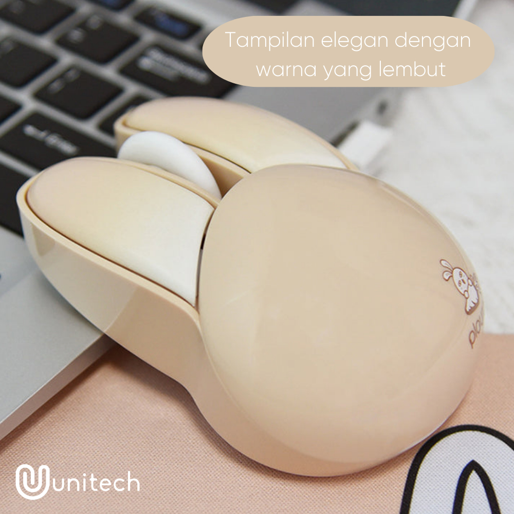 Wireless Mouse Lucu Unitech 2.4G Silent mode Rabbit Ear Design M6