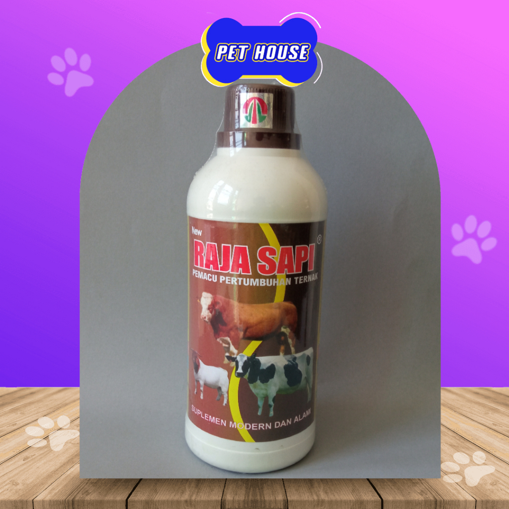 RAJA SAPI SYRUP 500ML  - SUPLEMEN PEMACU PERTUMBUHAN TERNAK PENAMBAH NAFSU MAKAN DAN PENGGEMUK BADAN