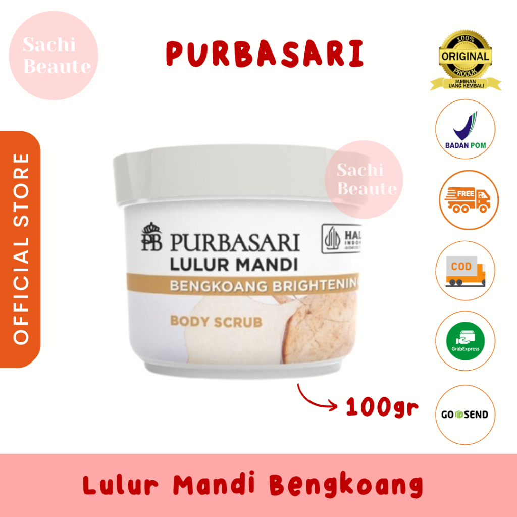 Purbasari Lulur Mandi Bengkoang 100gr / Lulur Pemutih Whitening Pencerah