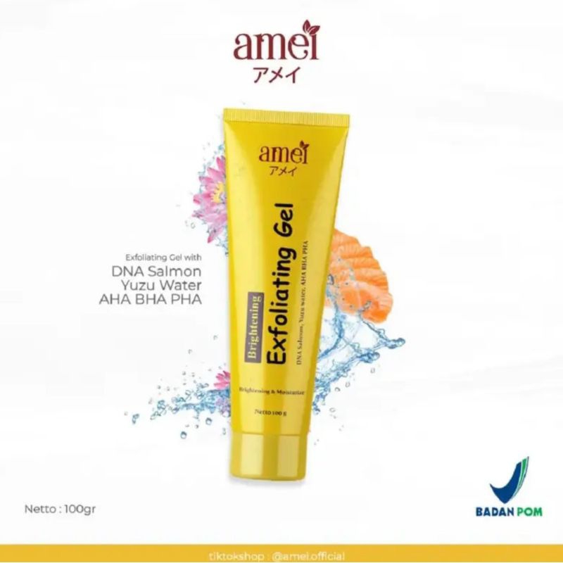 AMEI BRIGHTENING EXFOLIATING GEL DNA SALMON PEMUTIH WAJAH