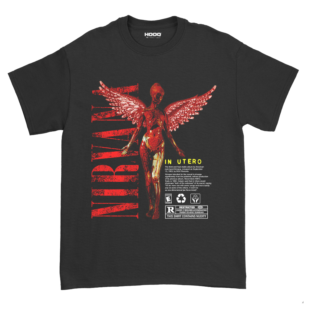 [ORI] KAOS BAND NIRVANA - IN UTERO MUSIC MERCH / UNISEX / BAJU NIRVANA / NIRVANA TEE