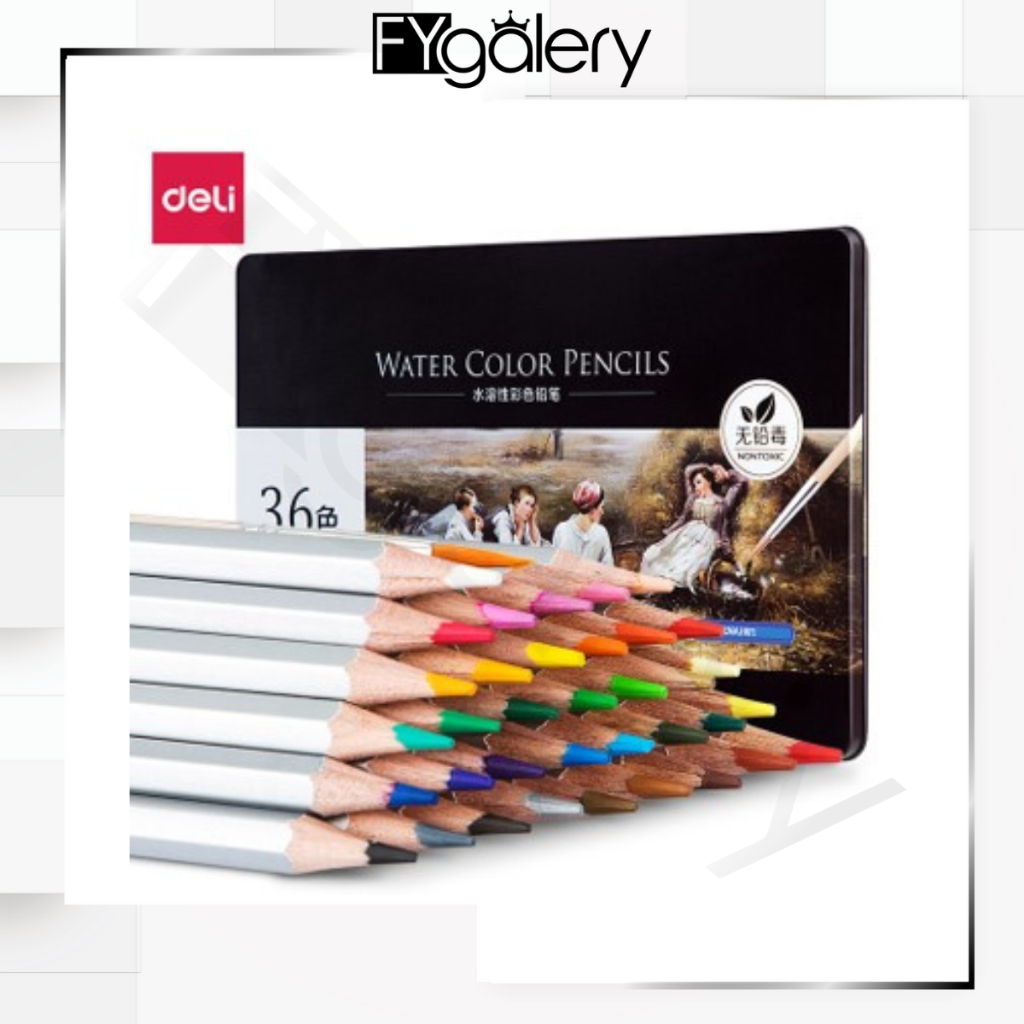 FYGALERY DELI005 Deli pensil warna 36C waterproof dengan kuas non -toxic 6519