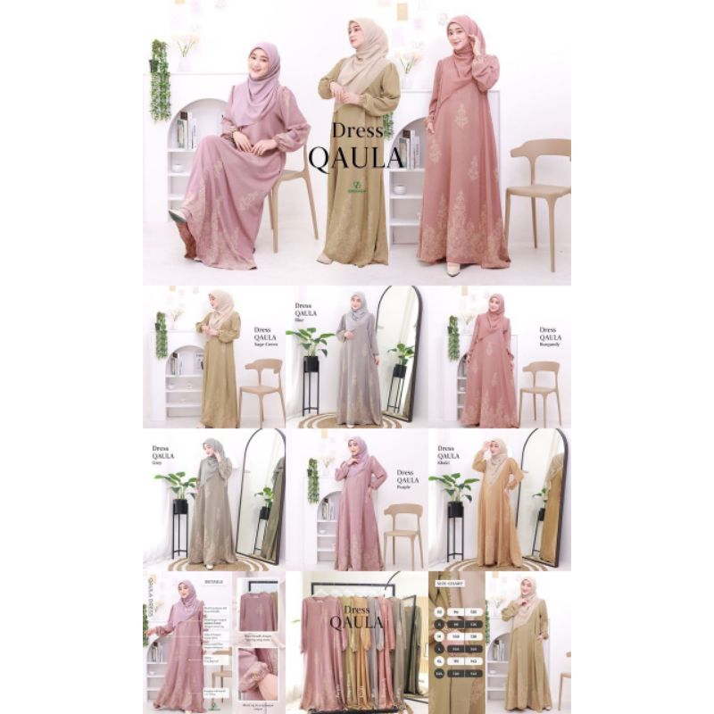 QAULA DRESS BY GREENISM/QAULA DRESS GREENISM/GAMIS BUSUI/GAMIA BY GREENISM/DRESS BY GREENISM/QAULA D