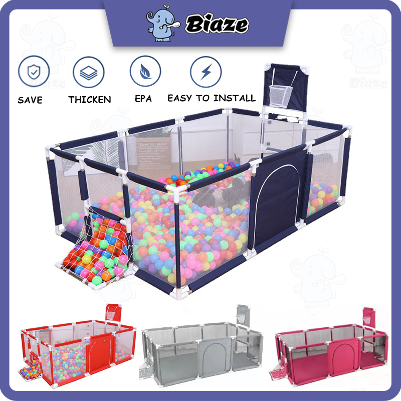 BIAZE Bayi Pagar Kolam Mandi Bola Keranjang Mandi Bola Mainan Tenda Anak Safe Playpen Untuk Anak Anak