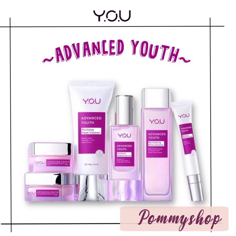 You Advanced Youth Revitalizing Micro Essence / Intensive Peptide Serum / Line Smoothing Peptide Night Cream / Peptide Eye Cream / Purifying Foam Cleanser