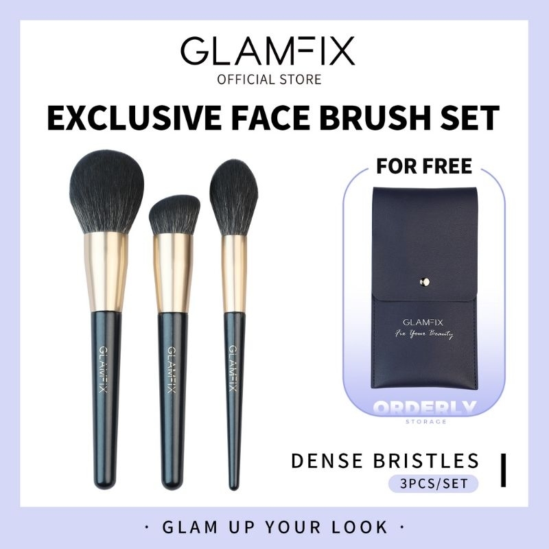 GLAMFIX Exclusive Face Brush Set 3 Pcs