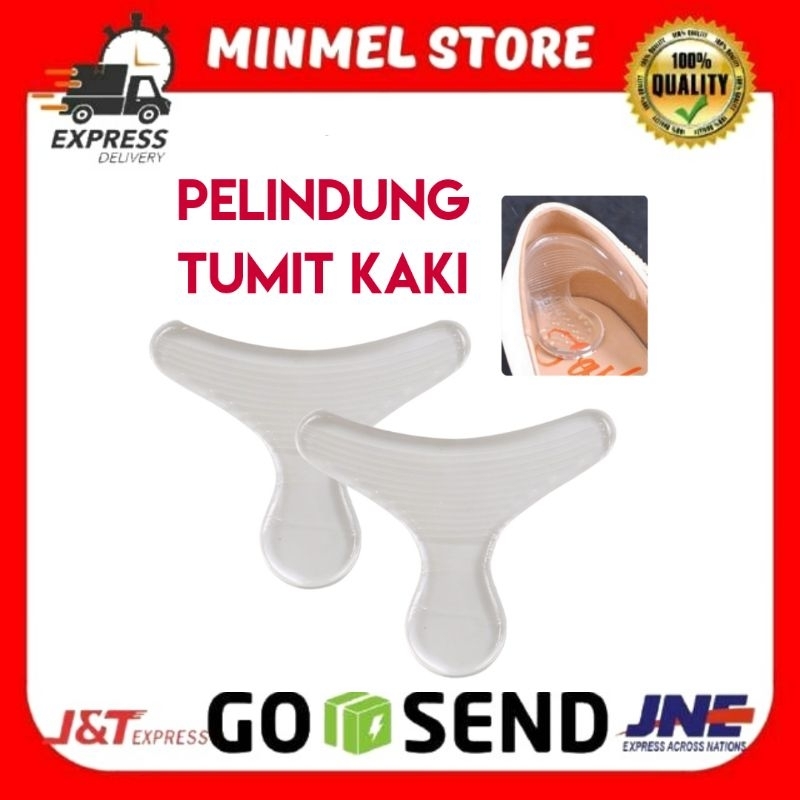 PELINDUNG TUMIT KAKI GEL SILIKON INSOL ALAS SEPATU HIGH HEELS HEEL INSOLE SILICONE BENING TRANSPARAN