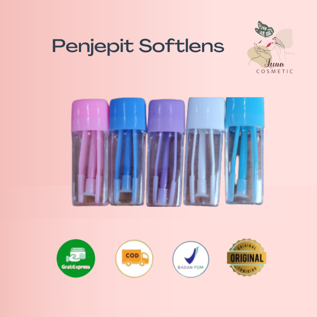 PENJEPIT Softlens + Tongkat Stick Pasang / Capitan Softlen / Tweezers / Twezer / Jepitan Softlens