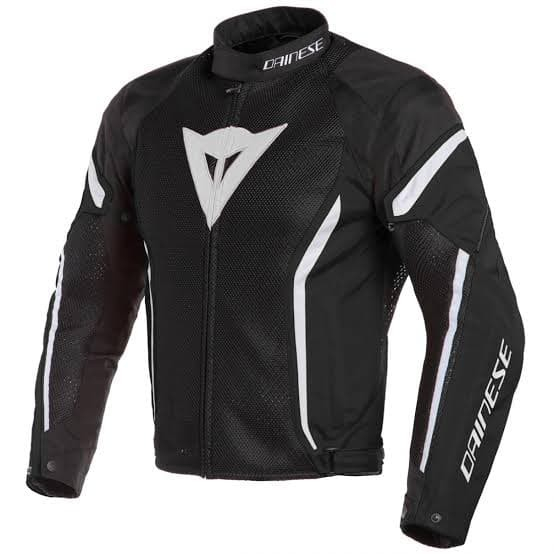 DAINESE AIR CRONO 2 TEX JACKET BLACK WHITE | JAKET MOTOR