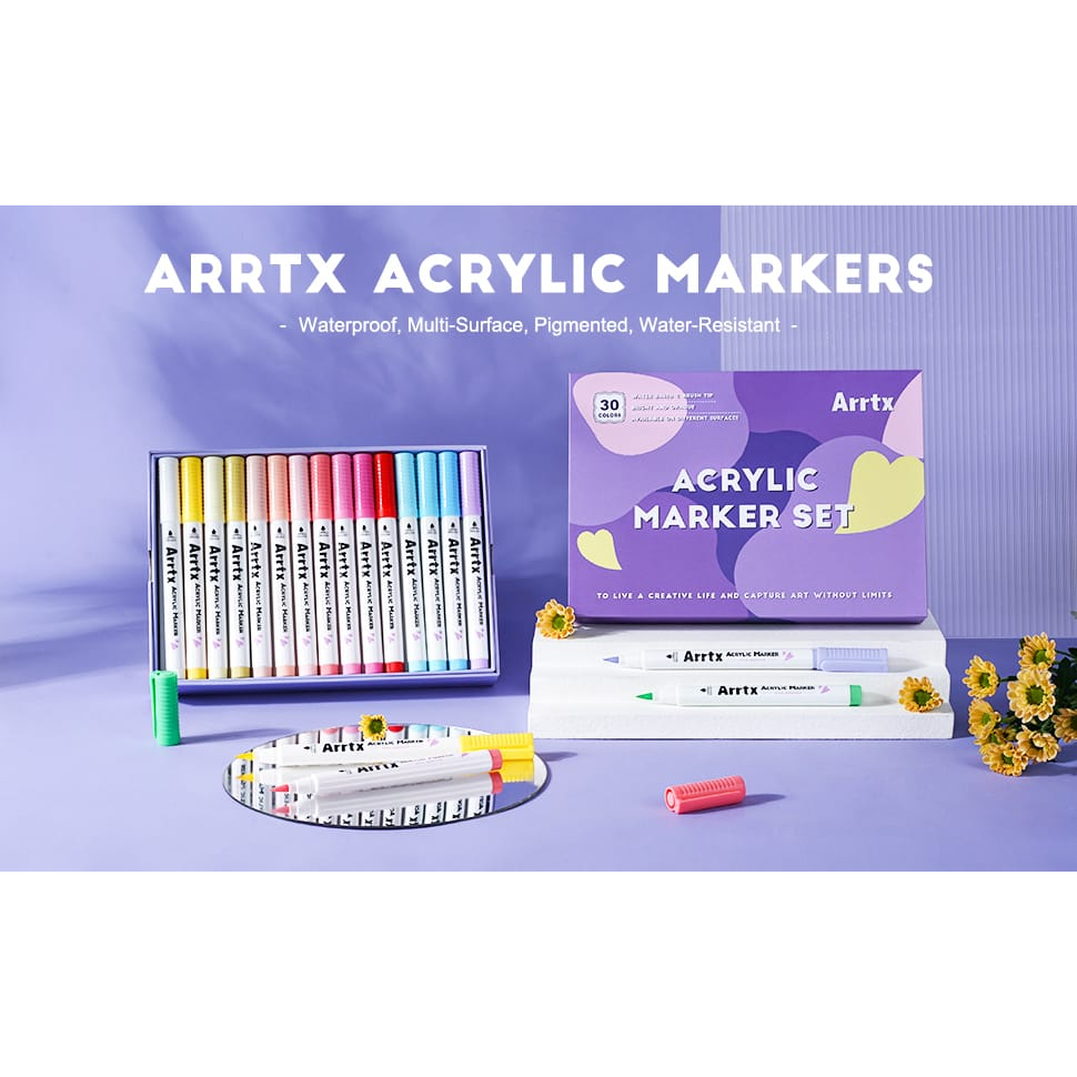 

Arrtx Acrylic Marker Set 30 Colors