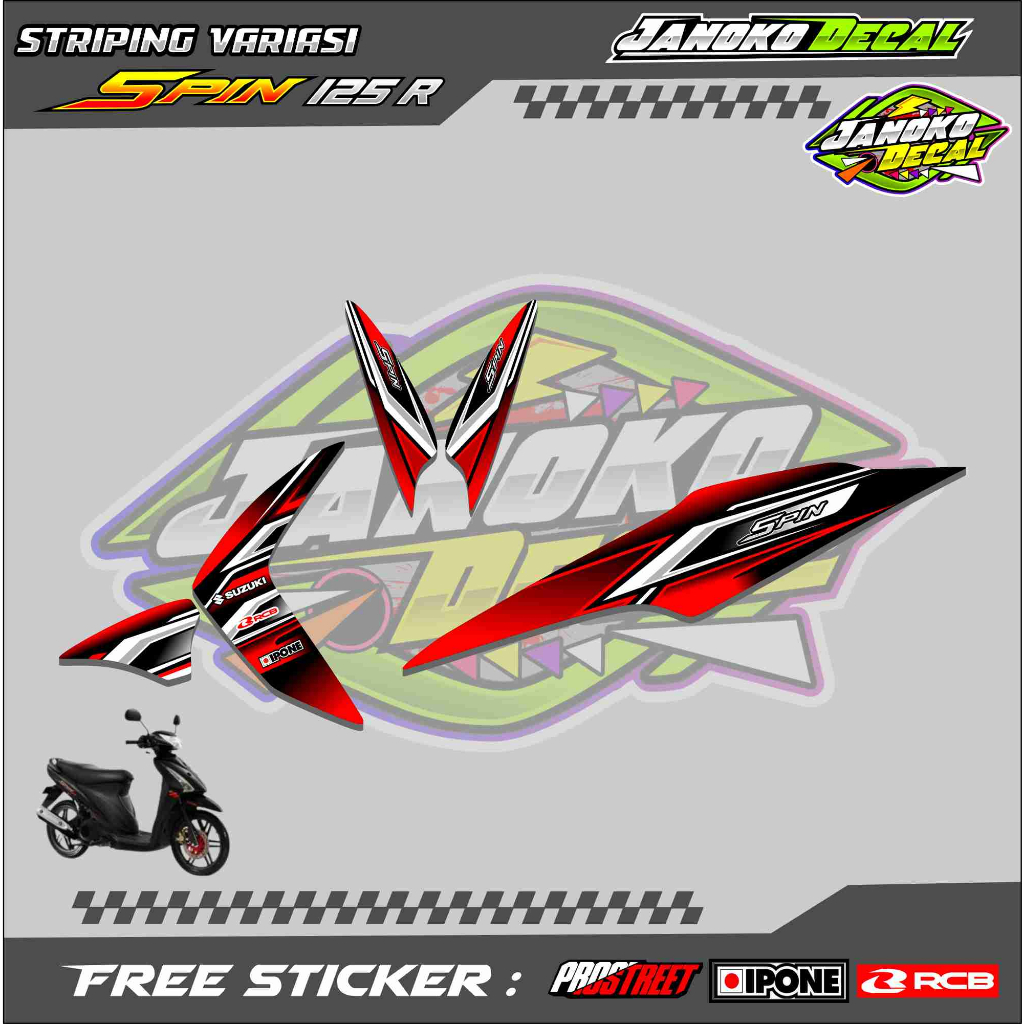 STRIPING VARIASI MOTOR SUZUKI SPIN / STICKER LIST VARIASI SUZUKI SPIN