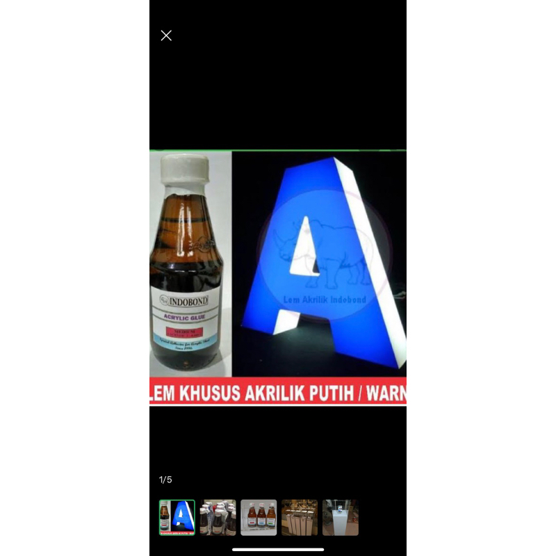 

Lem Akrilik Indobond Tipe MEDIUM (2-4mm) 180 ml