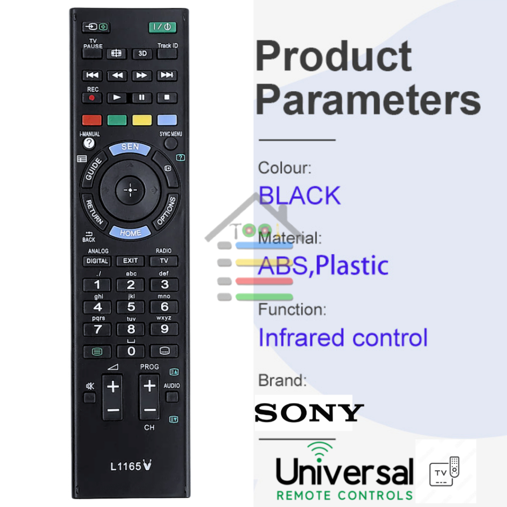 REMOTE TV SONY MULTI TABUNG  LCD LED HITAM 1165