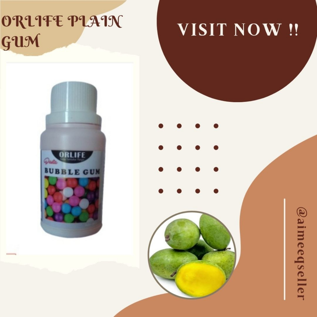 

✅aimeeqseller⚡ORLIFE PLAIN GUM / Pasta Rasa Plain Bubblegum Atau Permen Karet Bening Orlife 100 Gram