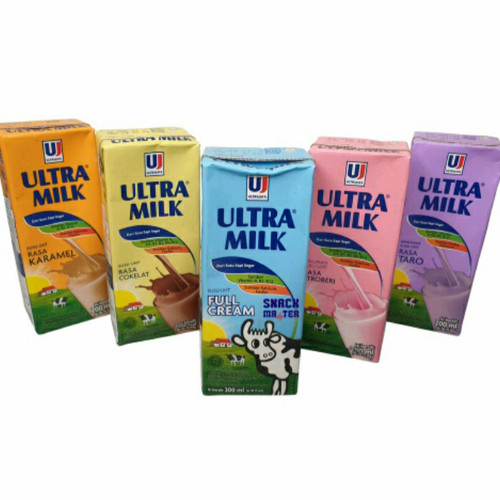 

ANEKA ULTRA JAYA SUSU UHT 200 ML FULL CREAM CARAMEL CHOCO PLAIN TARO