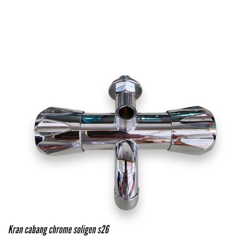 Kran cabang shower chrome Soligen S26 tipe putar