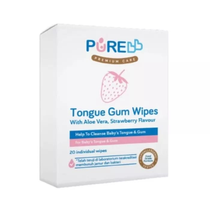 PURE BB TONGUE GUM WIPES TISU PEMBERSIH GUSI DAN LIDAH BAYI