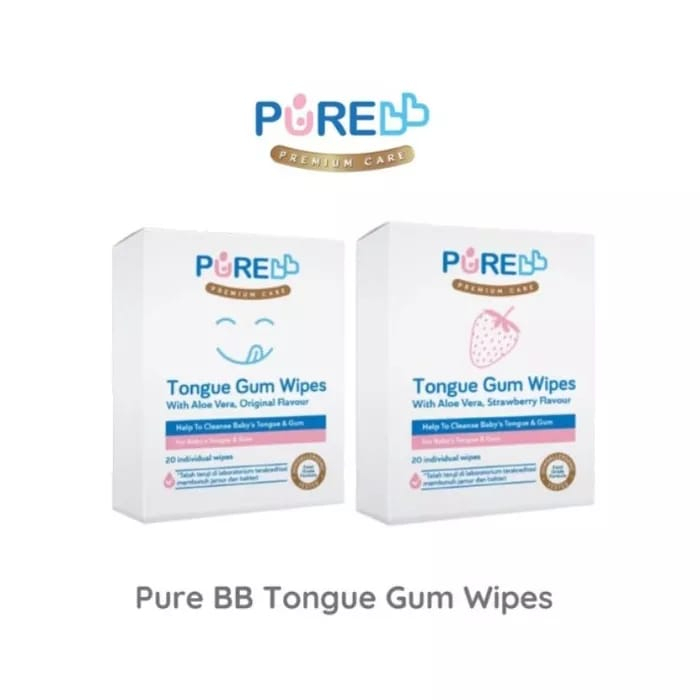 PURE BB TONGUE GUM WIPES TISU PEMBERSIH GUSI DAN LIDAH BAYI