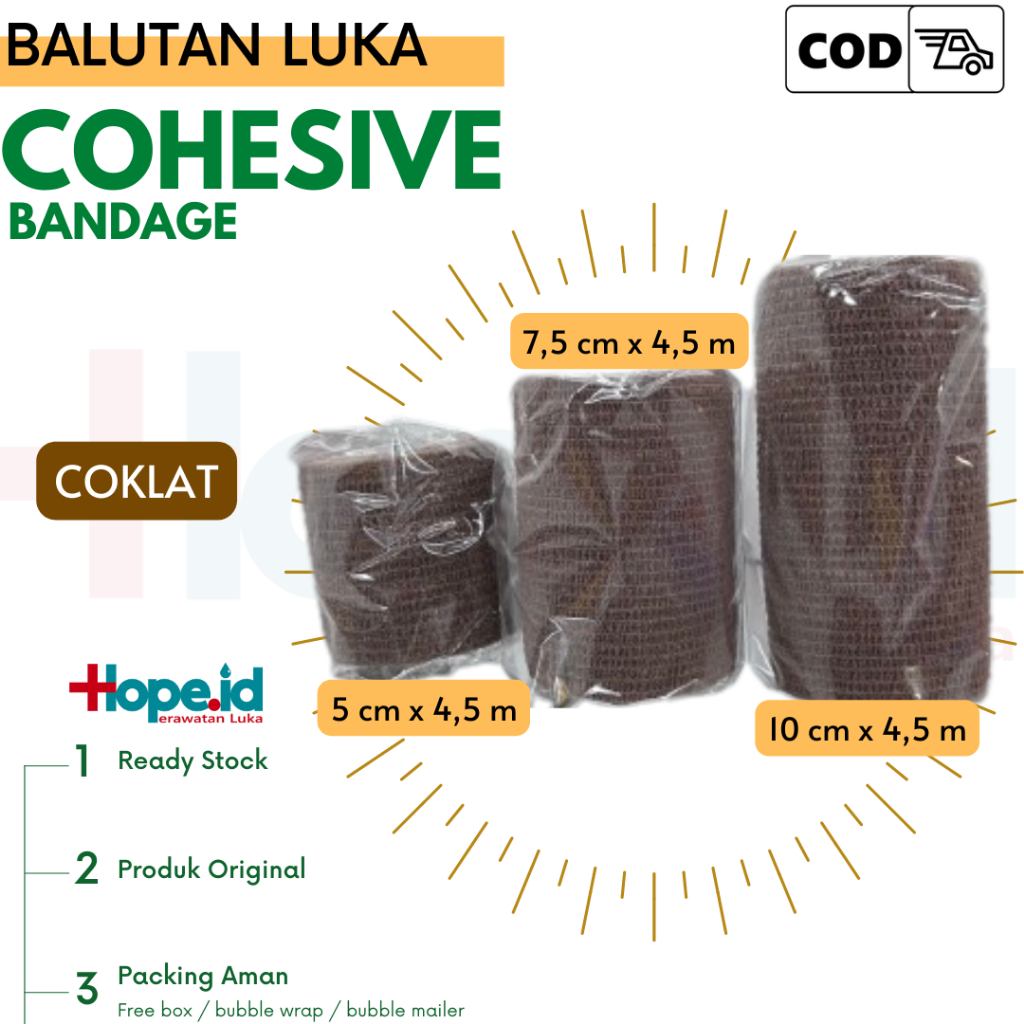 Cohesive Bandage | Finger Tape |Corip | Perban Luka Elastis Berperekat