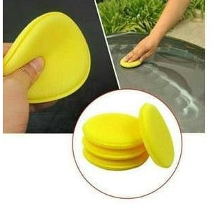 [1 Pcs] Sponge Applicator Wax Pad Spon Bulat Busa Poles Mobil Motor Serbaguna