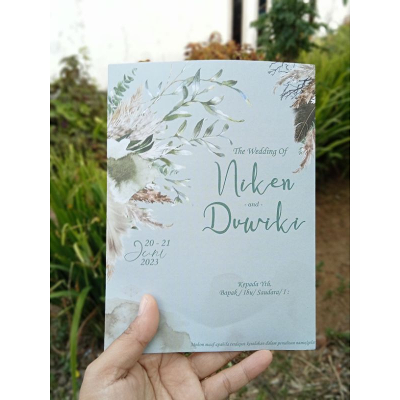 undangan wedding / pernikahan template plus cetak invitation