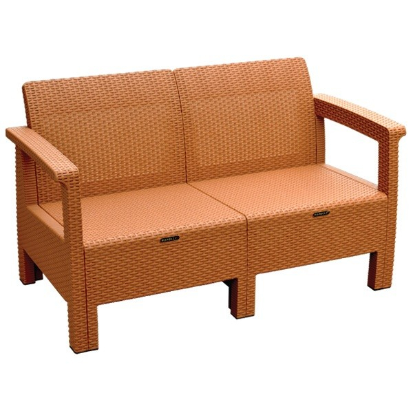 Napolly Sofa Rotan Sintesis 2 dudukan / Sofa Plastik