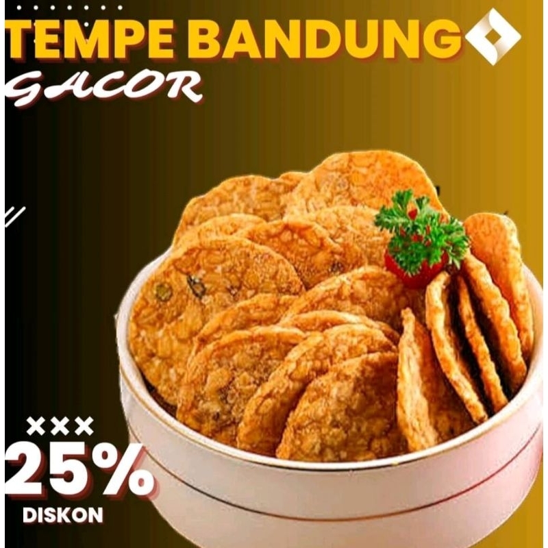 

Keripik tempe renyah manis pedas 250gr asli bandung