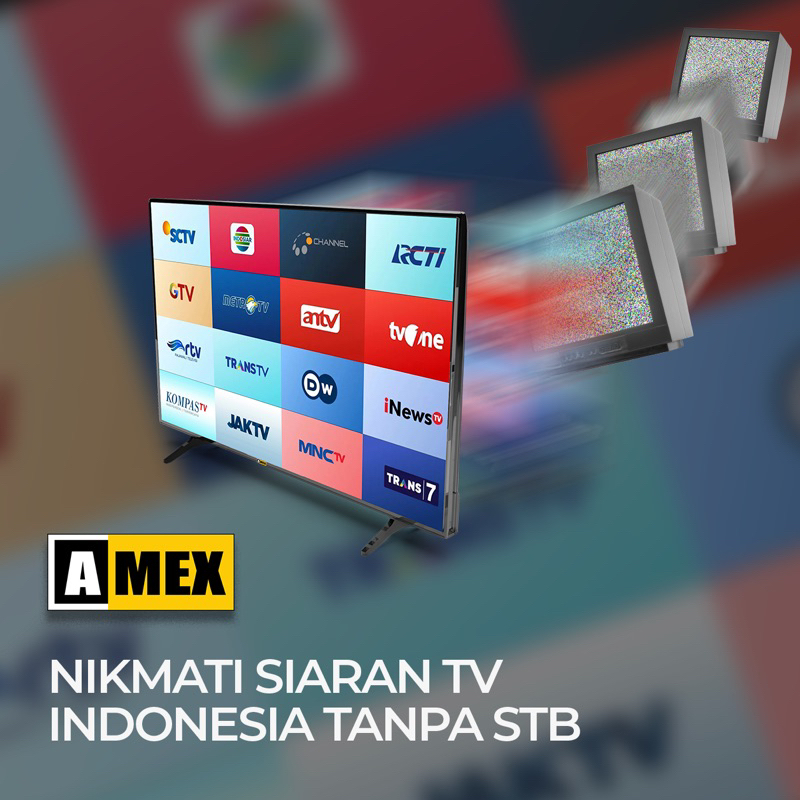 AMEX SMART LED TV Full HD 43 Inch - Televisi HDTV HDMI Android Netflix Youtube