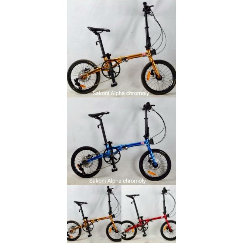 sepeda lipat sakoni alpha Alloy ger jangkrik mirip Troy