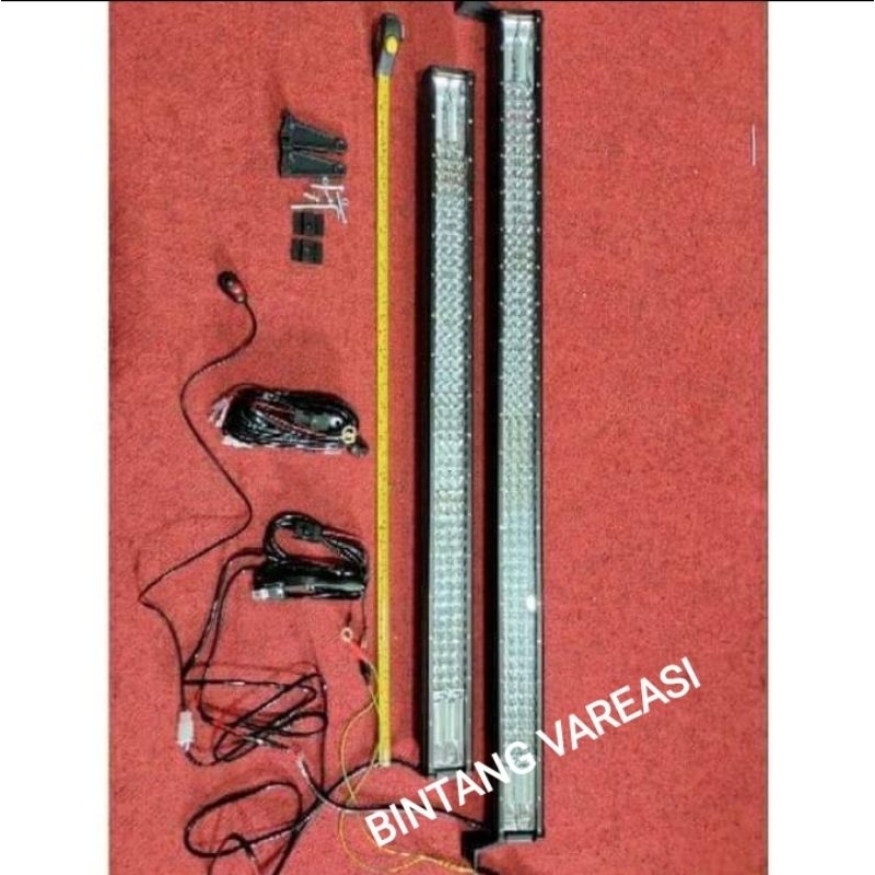 PAKET LENGKAP  LEDBAR RELAY & SAKLAR LED BAR CAHAYA 5 MODE 3 ROW GALMAN LEDBAR