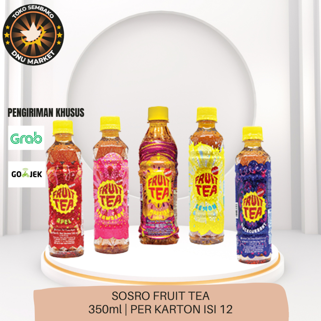 

SOSRO FRUIT TEA KARTON | SOSRO FRUIT TEA APEL | SOSRO FRUIT TEA LEMON | SOSRO FRUIT TEA MARKISA | SOSRO FRUIT TEA STRAWBEERY | SOSRO FRUIT TEA BLACKCURRANT | 350ml PERKARTON ISI 12 | 500ml PERKARTON ISI 24 (KHUSUS KURIS INSTAN DAN SAME DAY)