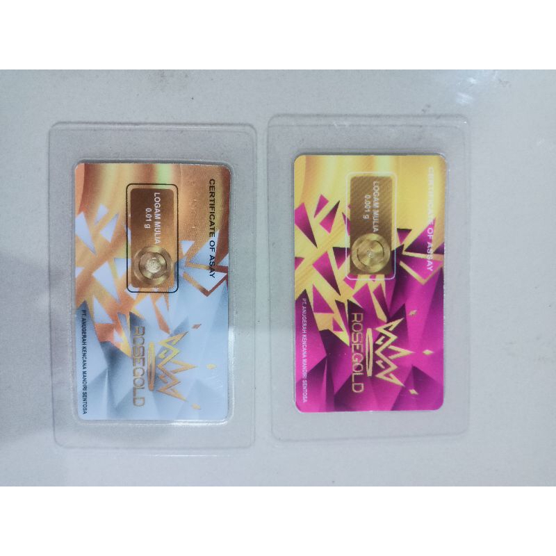 logam mulia 0,01 rose gold dan 0,001