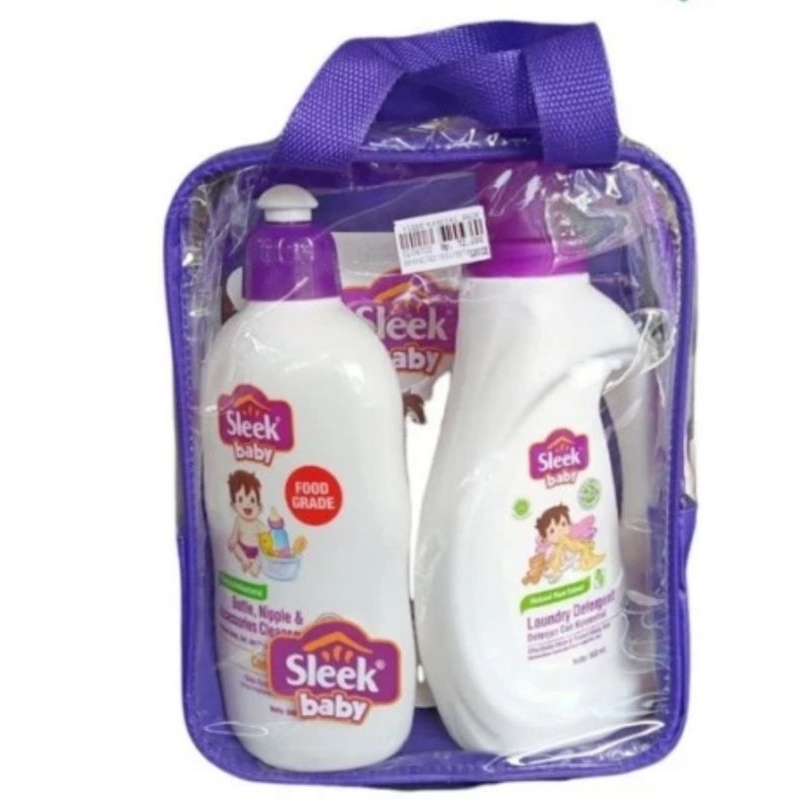 ( Free Pop It ) Sleek Baby Special Paket / Paket Sleek Bottle Cleanser Laundry Sleek / Pencuci Botol Sleek Sabun Bayi / Paket Hemat Sleek