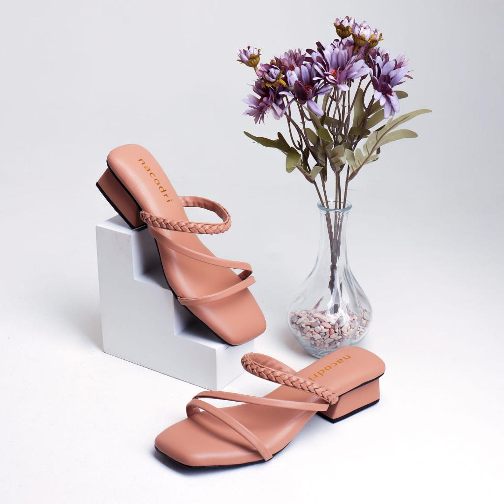 nacodri LUNA Sandal Tali Wanita hak 3cm