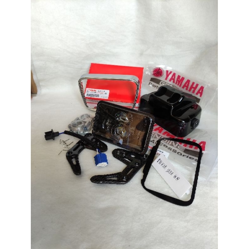 LAMPU DEPAN RX KING LAMPU TEMBAK DAYMAKER RX KING 4 MATA DENGAN RING SILVER DAN BATOK ORIGINAL YAMAH