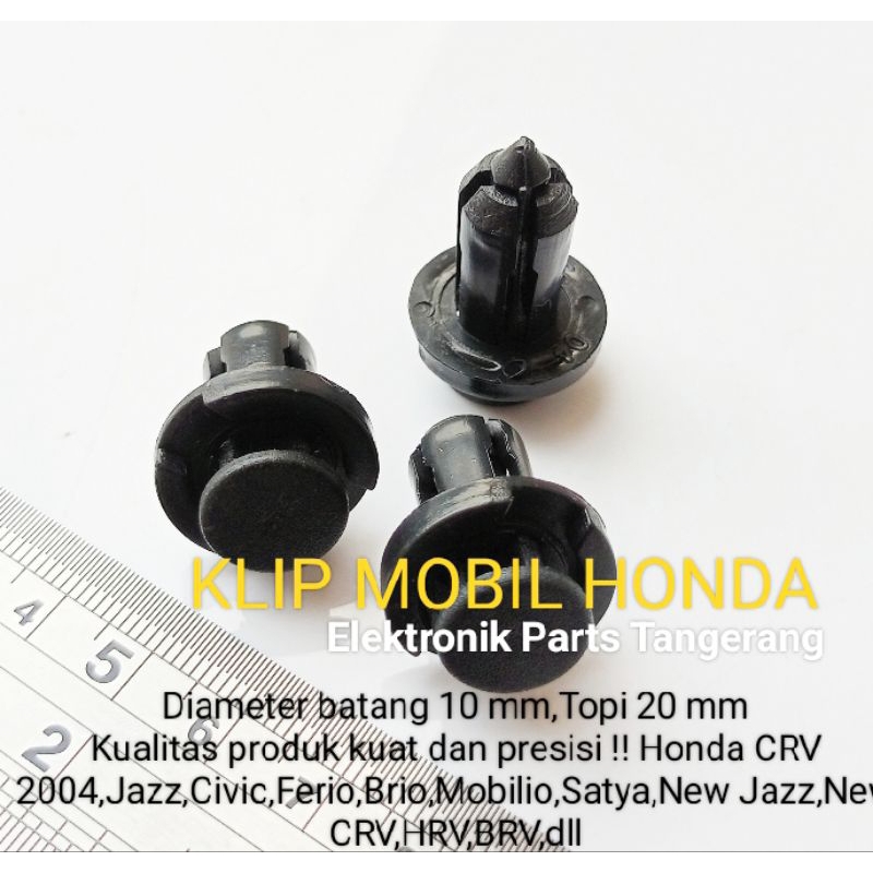 (1 buah) KANCING MOBIL HONDA UNIVERSAL (Diameter 10mm) KLIP MOBIL HONDA JAZZ KLIP MOBIL HRV KLIP MOB