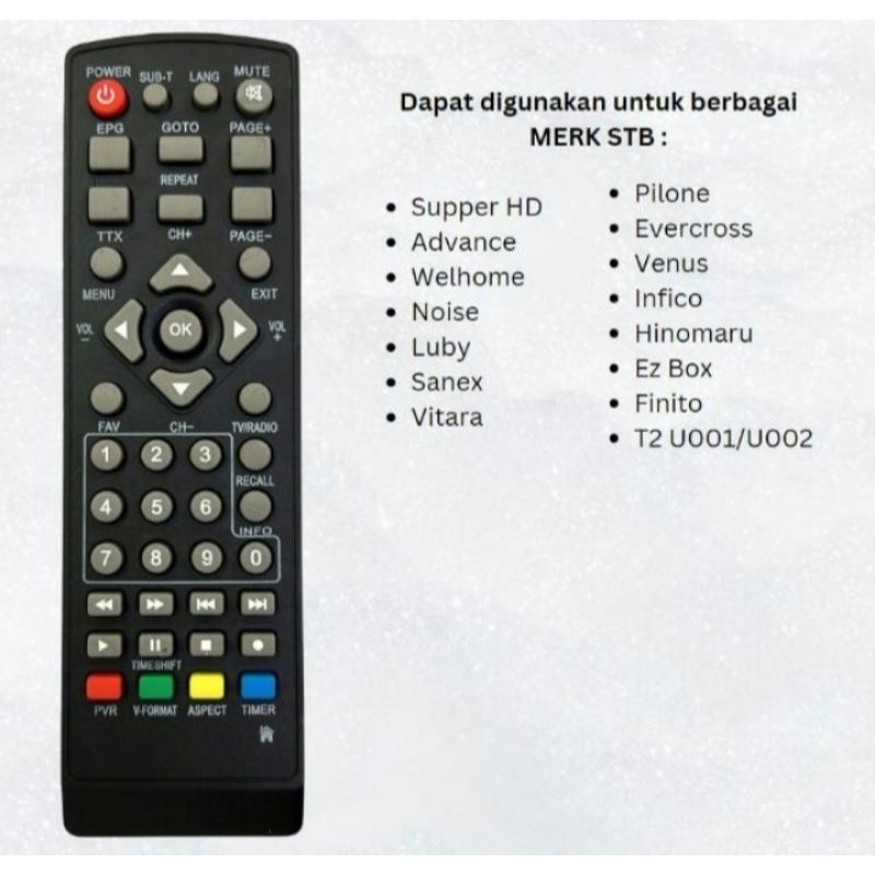 REMOTE STB LUBY LANGSUNG PAKAI