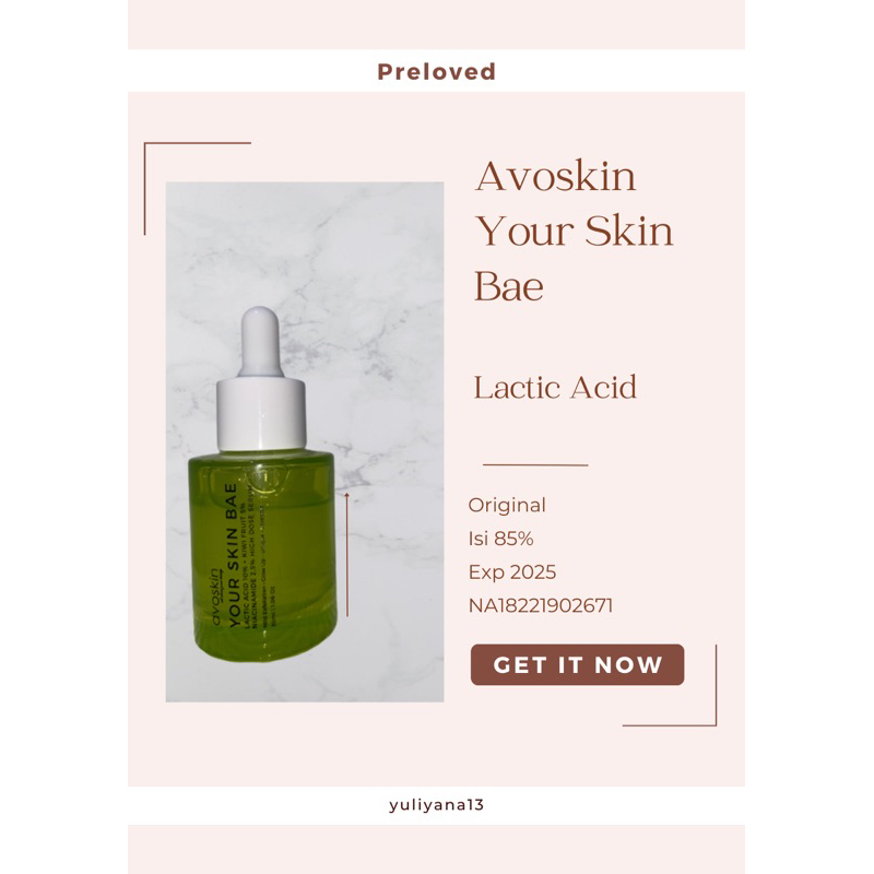 PRELOVED AVOSKIN Lactic acid