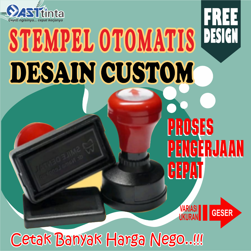 

Stempel Flash Otomatis Warna Tanpa Bak Bantalan Tinta Desain Custom